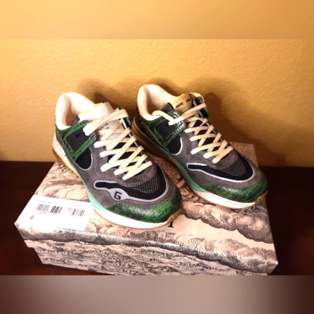 Gucci ✅ Tennis 👟 Shoes Ultrapace Green Tejus